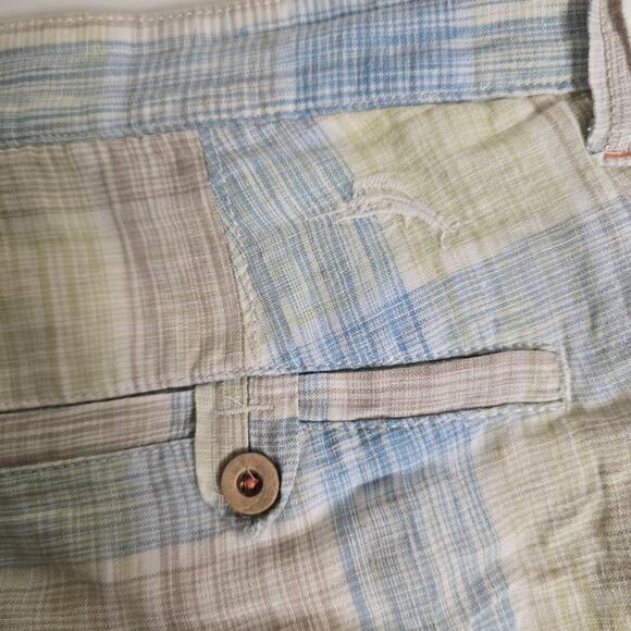 Tommy Bahama Relax Reversible Linen Shorts Size 36 – Plaid, Coastal Prep, 2-in-1 - Picture 10 of 16